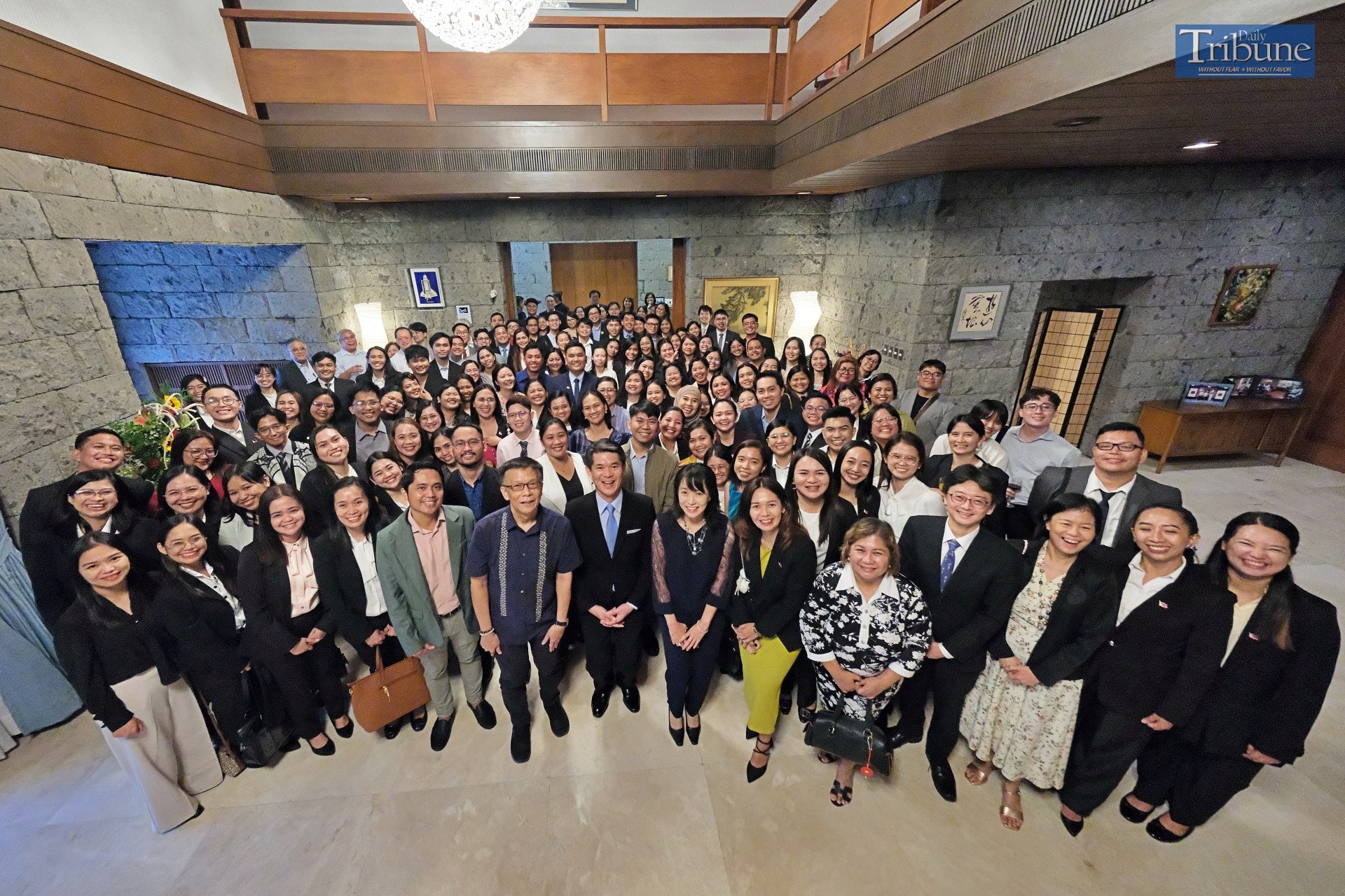 LOOK: The Japanese Embassy in the Philippines, led by Ambassador Endo Kayuza, holds a welcome and send-off reception to returning and incoming participants of the Japan Exchange and Teaching (JET) Programme at the Japanese ambassador's official residence in North Forbes Park, Makati City on Saturday, 27 July 2024. 

This year's JET Programme, which promotes grassroots international exchange between Japan and other countries, accepted 123 Filipinos out of over 7,000 applicants.